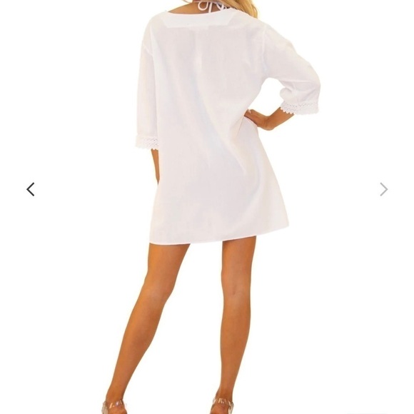 NEW Sea Spice women’s bathing suit white size XL coverup resort beach cr… - Picture 2 of 7
